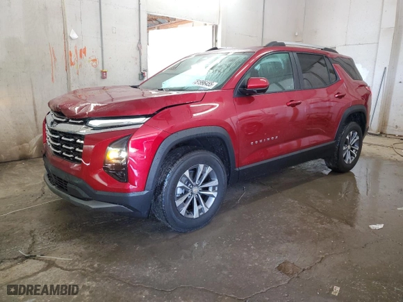 2025 Chevrolet Equinox FWD LT with VIN 3GNAXHEG1SL139796, listed as a Copart auction lot 51996455 with 2,680 mi miles and Salvage Title. Bid and sale history available at carsss.com. Image 1.