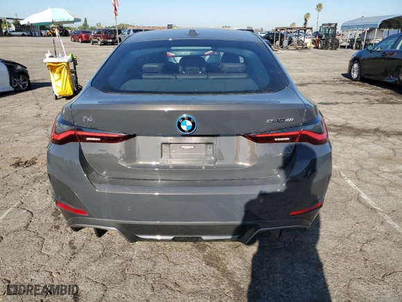2023 BMW i4 eDrive40 with VIN WBY73AW08PFN97116, listed as a Copart auction lot 67344213 with 12,299 mi miles. Bid and sale history available at carsss.com. Image 6.