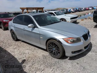 2007 BMW 3 Series 328xi with VIN WBAVC73507KP34341, listed as a Copart auction lot 52455725 with Not provided miles and Salvage title. Bid and sale history available at DreamBid. Image 4.