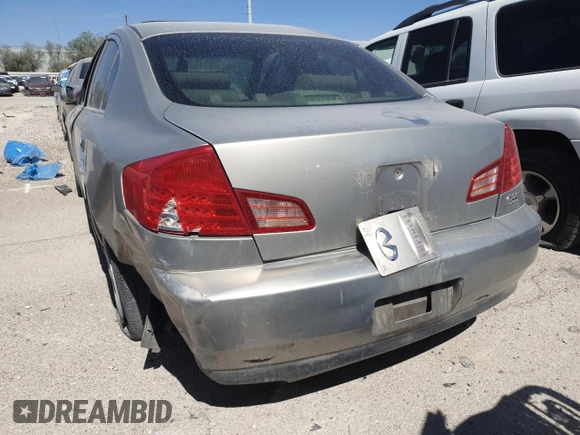 2003 Infiniti G35 w/Leather z VIN JNKCV51E53M005700, wystawiony jako Copart lot #45799755 z przebiegiem Nie podano mil oraz Nie do naprawy • Non repairable. Historia ofert i sprzedaży dostępna na DreamBid. Obrazek 6.