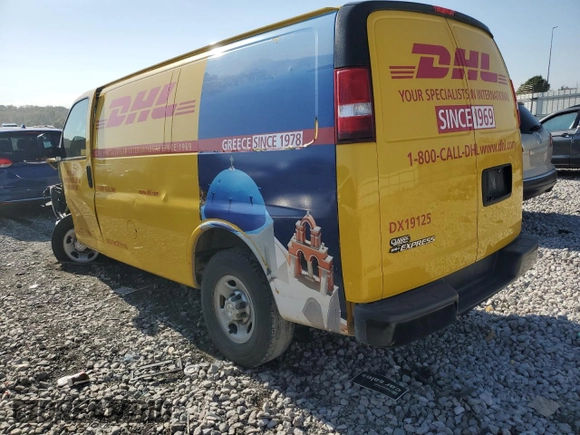 2019 Chevrolet Express Cargo with VIN 1GCWGAFP7K1235413, listed as a Copart auction lot 73735724 with Not provided miles and Salvage title. Bid and sale history available at DreamBid. Image 2.