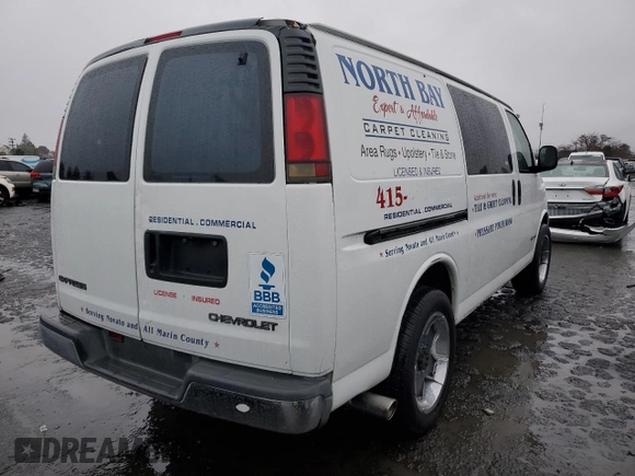 2001 Chevrolet Express Cargo with VIN 1GCHG35R911172286, listed as a Copart auction lot 82878993 with Not provided miles and Clean title. Bid and sale history available at DreamBid. Image 3.