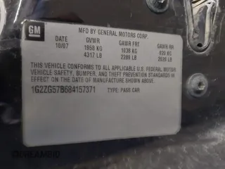 2008 Pontiac G6 with VIN 1G2ZG57B684157371, listed as a IAAI auction lot 41902504 with 188,507 mi miles. Bid and sale history available at carsss.com. Image 9.