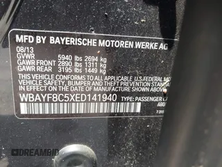 2014 BMW 7 Series ALPINA B7 xDrive with VIN WBAYF8C5XED141940, listed as a IAAI auction lot 42494202 with 109,019 mi miles and . Bid and sale history available at DreamBid. Image 9.