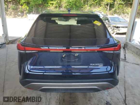 2023 Lexus RX 350h with VIN 2T2BBMCA7PC018442, listed as a Copart auction lot 54478995 with 18,784 mi miles and Salvage title. Bid and sale history available at DreamBid. Image 6.