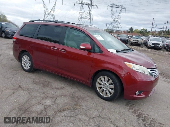 2013 Toyota Sienna XLE with VIN 5TDDK3DC1DS052600, listed as a IAAI auction lot 42055747 with 187,615 mi miles and . Bid and sale history available at DreamBid. Image 1.
