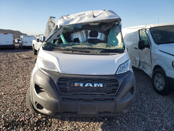 2023 Ram ProMaster Cargo with VIN 3C6LRVBG0PE540211, listed as a Copart auction lot 57310074 with 7,907 mi miles and Salvage Title. Bid and sale history available at carsss.com. Image 5.