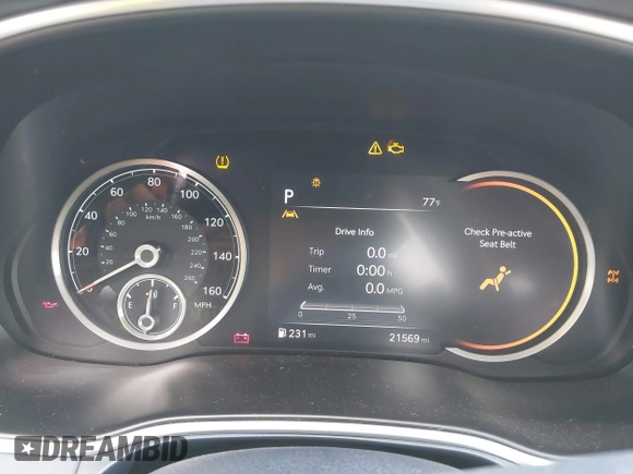 2023 Genesis GV80 with VIN KMUHBDSB2PU105268, listed as a IAAI auction lot 40791181 with 21,569 mi miles and . Bid and sale history available at DreamBid. Image 7.