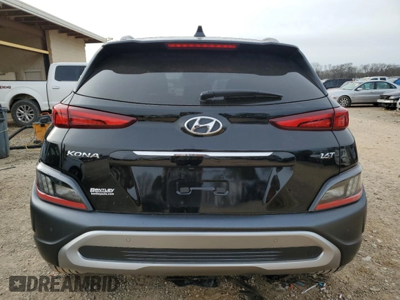 2023 Hyundai Kona Limited with VIN KM8K53A3XPU044395, listed as a Copart auction lot 48175665 with 16,971 mi miles and Salvage Title. Bid and sale history available at carsss.com. Image 6.
