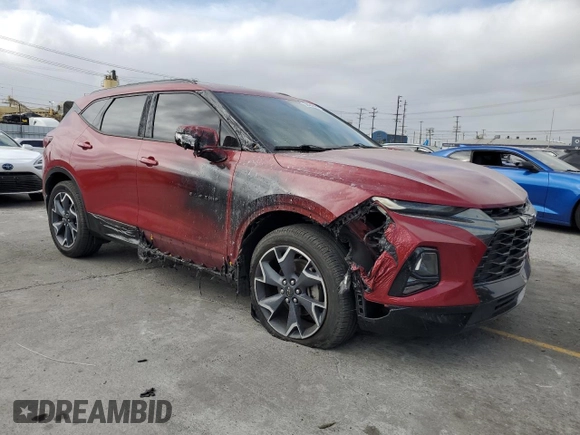 2020 Chevrolet Blazer RS with VIN 3GNKBERS6LS586163, listed as a Copart auction lot 56424945 with 68,820 mi miles and Salvage title. Bid and sale history available at DreamBid. Image 4.