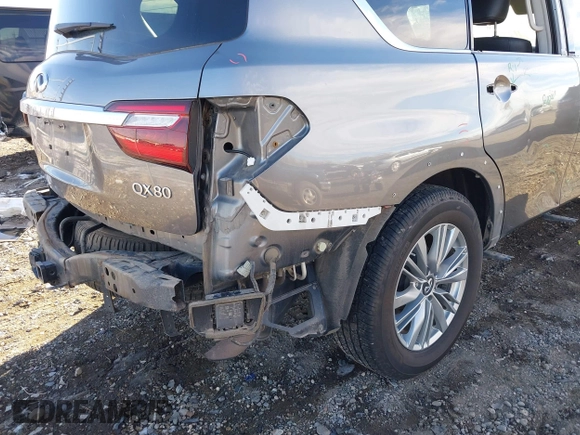 2020 Infiniti QX80 Luxe with VIN JN8AZ2NE5L9253264, listed as a IAAI auction lot 41012767 with 106,672 mi miles and . Bid and sale history available at DreamBid. Image 19.