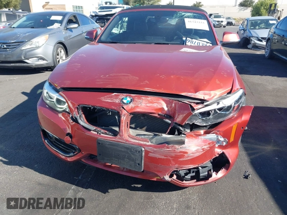 2018 BMW 2 Series 230i with VIN WBA2M7C55JVD51262, listed as a IAAI auction lot 41343333 with 29,537 mi miles. Bid and sale history available at carsss.com. Image 6.