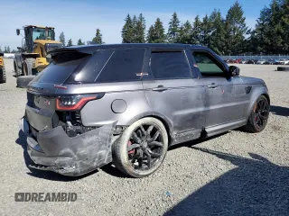 2020 Land Rover Range Rover Sport SVR with VIN SALWZ2RE0LA731657, listed as a Copart auction lot 74499814 with 28,663 mi miles and Salvage Title. Bid and sale history available at carsss.com. Image 3.