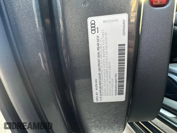 2018 Audi S5 Prestige z VIN WAUR4AF52JA001793, wystawiony jako Copart lot #48086355 z przebiegiem 144 113 mil mil oraz Czysty tytuł • Clean title. Historia ofert i sprzedaży dostępna na DreamBid. Obrazek 10.