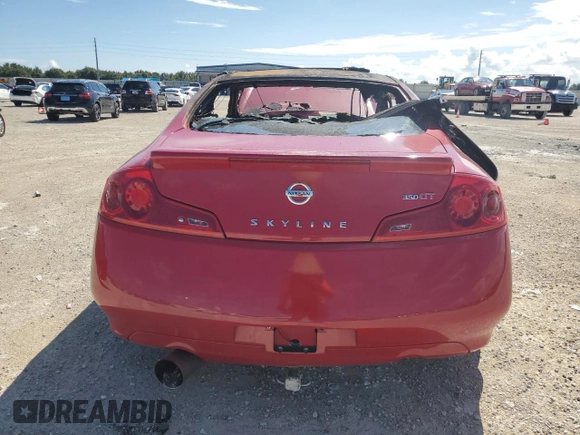 2006 Infiniti G35 Coupe with VIN JNKCV54E86M709129, listed as a Copart auction lot 71313874 with 0 mi miles and Non Repairable. Bid and sale history available at carsss.com. Image 6.