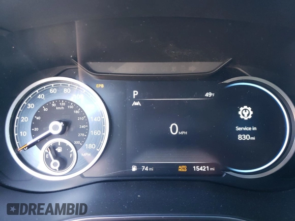 2023 Genesis G70 2.0T with VIN KMTG34TA6PU113019, listed as a Copart auction lot 81570454 with 15,421 mi miles and Salvage Title. Bid and sale history available at DreamBid. Image 9.
