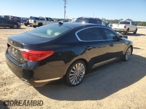 2015 Kia K900 Luxury with VIN KNALW4D46F6017582, listed as a Copart auction lot 75521404 with 165,826 mi miles and Clean Title. Bid and sale history available at carsss.com. Image 3.