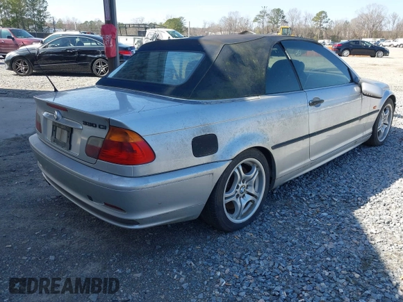 2001 BMW 3 Series 330Ci with VIN WBABS53421JU87323, listed as a IAAI auction lot 41596451 with 1 mi miles. Bid and sale history available at carsss.com. Image 4.