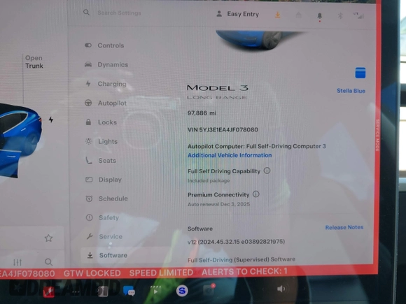 2018 Tesla Model 3 Long Range Battery z VIN 5YJ3E1EA4JF078080, wystawiony jako IAAI lot #41688015 z przebiegiem 97 886 mil mil oraz . Historia ofert i sprzedaży dostępna na DreamBid. Obrazek 7.