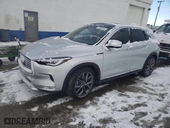 2021 Infiniti QX50 AUTOGRAPH with VIN 3PCAJ5DBXMF101984, listed as a Copart auction lot 40991433 with 16,474 mi miles. Bid and sale history available at carsss.com. Image 1.