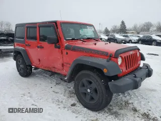2018 Jeep Wrangler JK Unlimited Sport S with VIN 1C4BJWDGXJL827486, listed as a Copart auction lot 87605445 with 96,656 mi miles and Salvage Title. Bid and sale history available at carsss.com. Image 4.