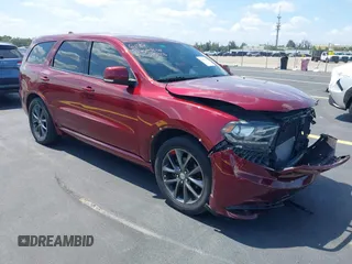 2018 Dodge Durango GT with VIN 1C4RDHDG5JC239657, listed as a IAAI auction lot 42203858 with 156,861 mi miles and . Bid and sale history available at DreamBid. Image 1.