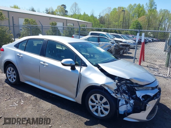 2020 Toyota Corolla LE with VIN JTDEPRAE9LJ078792, listed as a IAAI auction lot 42007551 with 65,154 mi miles. Bid and sale history available at carsss.com. Image 1.