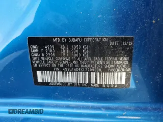 2020 Subaru Impreza Premium with VIN 4S3GTAD6XL3709998, listed as a Copart auction lot 56347995 with 34,867 mi miles and Salvage title. Bid and sale history available at DreamBid. Image 13.