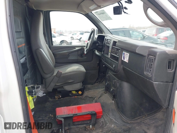 2014 Chevrolet Express Cargo Van with VIN 1GCWGFCA0E1205946, listed as a IAAI auction lot 41685687 with 317,212 mi miles. Bid and sale history available at carsss.com. Image 5.