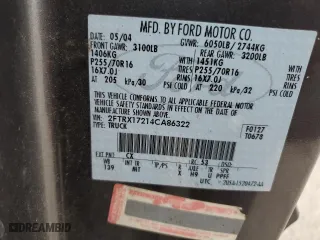 2004 Ford F-150 Heritage XL with VIN 2FTRX17214CA86322, listed as a Copart auction lot 69460684 with NaN miles and Salvage Title. Bid and sale history available at carsss.com. Image 12.