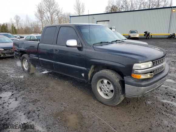 2002 Chevrolet Silverado 1500 LT with VIN 1GCEK19T42E150069, listed as a Copart auction lot 50096245 with 105,141 mi miles and Salvage Title. Bid and sale history available at carsss.com. Image 4.