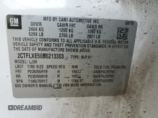 2011 GMC Terrain SLT-2 with VIN 2CTFLXE50B6213303, listed as a Copart auction lot 49909215 with 171,678 mi miles and Salvage Title. Bid and sale history available at carsss.com. Image 16.