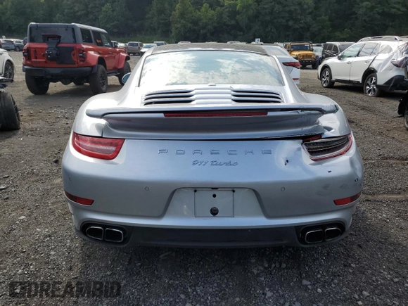 2015 Porsche 911 Turbo S with VIN WP0AD2A97FS166370, listed as a Copart auction lot 68497274 with 3,015 mi miles and Salvage Title. Bid and sale history available at DreamBid. Image 6.