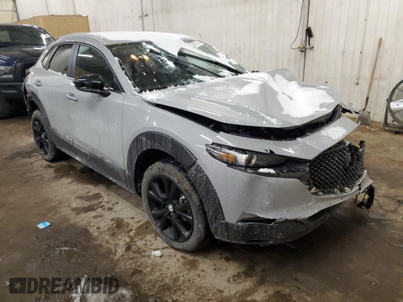 2025 Mazda CX-30 S Select Sport with VIN 3MVDMBBM9SM769760, listed as a Copart auction lot 88716405 with 2,441 mi miles and Salvage Title. Bid and sale history available at DreamBid. Image 4.