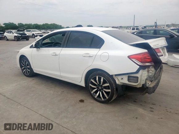 2014 Honda Civic EX-L with VIN 19XFB2F97EE014465, listed as a Copart auction lot 53872845 with 136,719 mi miles and Salvage Title. Bid and sale history available at DreamBid. Image 2.