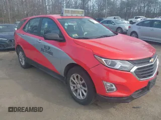 2020 Chevrolet Equinox LS with VIN 3GNAXSEV6LS576955, listed as a IAAI auction lot 41476217 with 152,248 mi miles. Bid and sale history available at carsss.com. Image 1.
