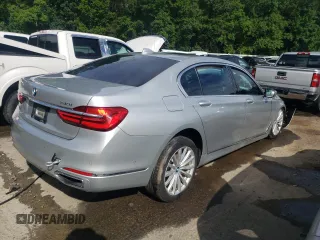 2017 BMW 7 Series 740i with VIN WBA7E2C52HG739521, listed as a Copart auction lot 64263324 with 0 mi miles and Salvage Title. Bid and sale history available at carsss.com. Image 3.
