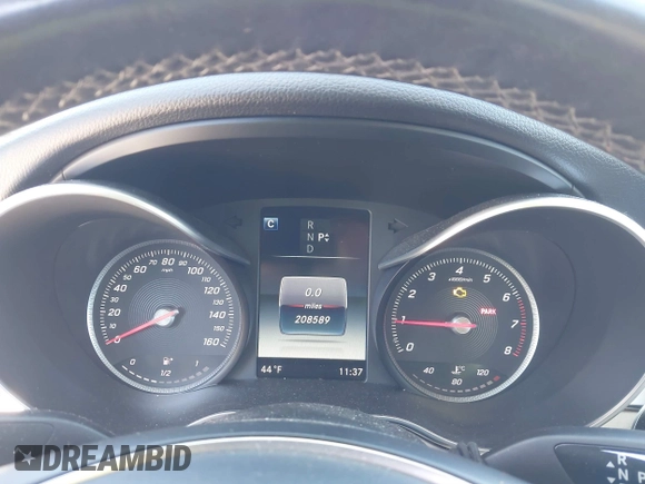 2017 Mercedes-Benz C 300 with VIN 55SWF4KB4HU213818, listed as a IAAI auction lot 41656649 with 208,589 mi miles and . Bid and sale history available at DreamBid. Image 7.