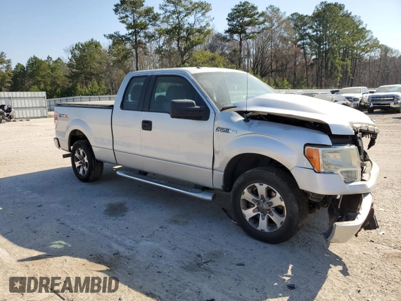 2013 Ford F-150 XL with VIN 1FTFX1CF0DFD62148, listed as a Copart auction lot 48986985 with 0 mi miles and Salvage Title. Bid and sale history available at carsss.com. Image 4.