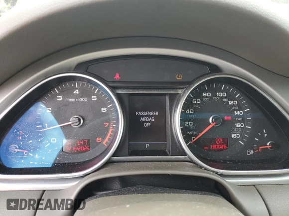 2010 Audi Q7 3.6L Premium Plus with VIN WA1LYAFE1AD002472, listed as a Copart auction lot 53059815 with 130,026 mi miles and Salvage Title. Bid and sale history available at carsss.com. Image 9.