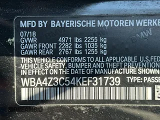 2019 BMW 4 Series 430i xDrive with VIN WBA4Z3C54KEF31739, listed as a Copart auction lot 47211265 with 21,404 mi miles and Clean title. Bid and sale history available at DreamBid. Image 10.