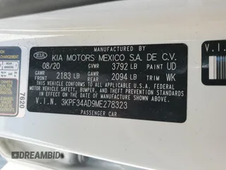2021 Kia Forte GT-Line with VIN 3KPF34AD9ME278323, listed as a Copart auction lot 49535155 with 25,212 mi miles and Salvage Title. Bid and sale history available at carsss.com. Image 15.