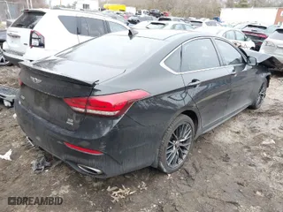 2019 Genesis G80 3.8L with VIN KMTFN4JE5KU320344, listed as a IAAI auction lot 41710605 with 51,232 mi miles. Bid and sale history available at carsss.com. Image 4.