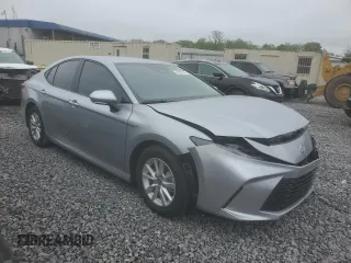 2025 Toyota Camry LE with VIN 4T1DAACKXSU043785, listed as a Copart auction lot 52207785 with 9,410 mi miles and Salvage Title. Bid and sale history available at DreamBid. Image 4.