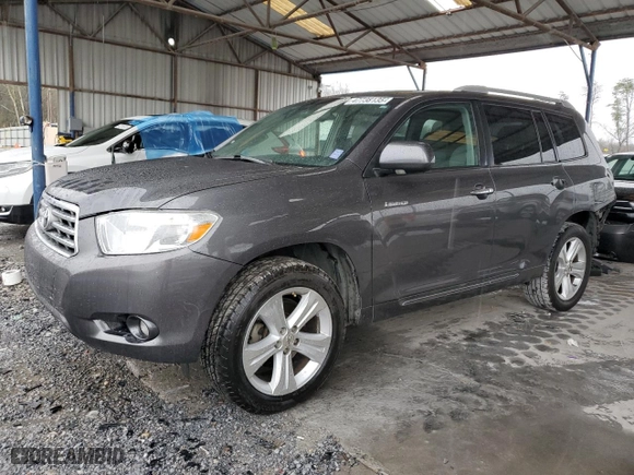 2009 Toyota Highlander Limited with VIN JTEDS42A092069115, listed as a Copart auction lot 47738135 with 206,580 mi miles and Salvage Title. Bid and sale history available at carsss.com. Image 1.