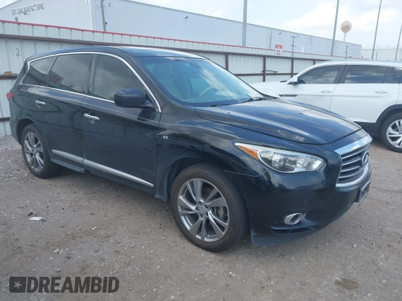 2014 Infiniti QX60 with VIN 5N1AL0MN3EC533821, listed as a IAAI auction lot 42175446 with 161,369 mi miles and . Bid and sale history available at DreamBid. Image 1.