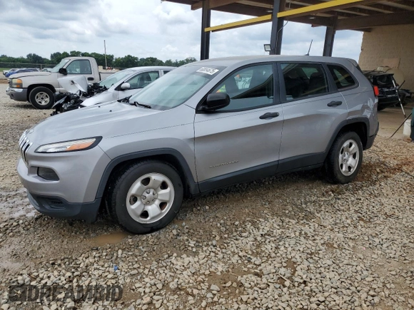 2016 Jeep Cherokee Sport with VIN 1C4PJLAB0GW106601, listed as a Copart auction lot 60854675 with 58,557 mi miles and Salvage title. Bid and sale history available at DreamBid. Image 1.