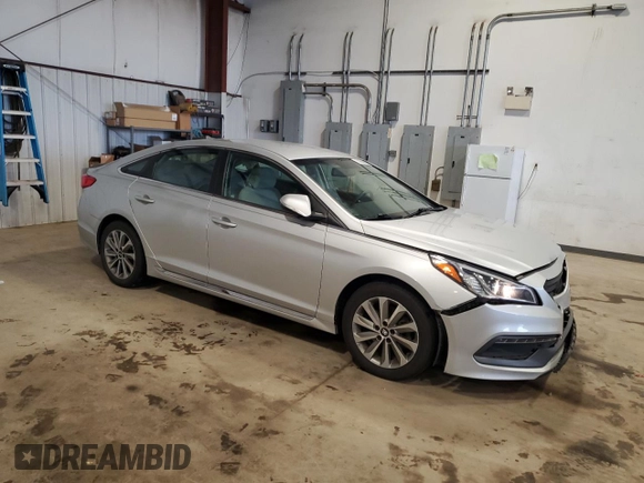 2015 Hyundai Sonata Sport with VIN 5NPE34AF0FH133053, listed as a Copart auction lot 55955845 with 103,767 mi miles and Salvage title. Bid and sale history available at DreamBid. Image 4.