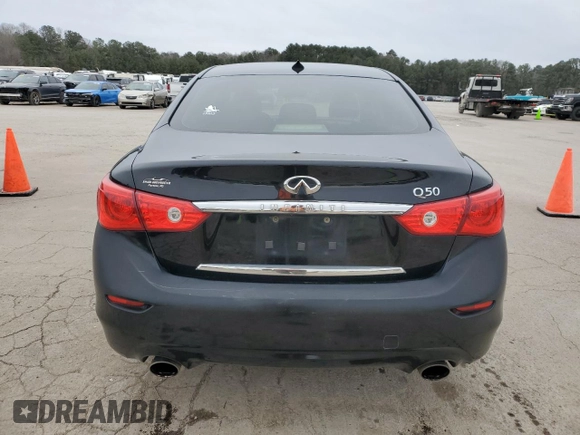 2016 Infiniti Q50 Premium with VIN JN1CV7AP7GM203024, listed as a Copart auction lot 88680715 with 163,922 mi miles and Salvage Title. Bid and sale history available at DreamBid. Image 6.