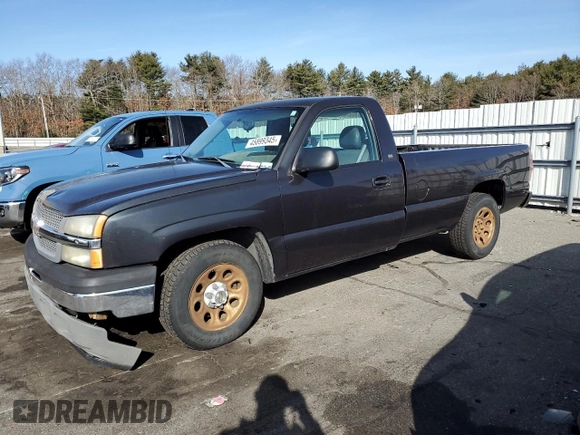 2005 Chevrolet Silverado 1500 Work Truck z VIN 1GCEC14X95Z105147, wystawiony jako Copart lot #45899345 z przebiegiem 121 210 mil mil oraz Szkoda całkowita • Salvage title. Historia ofert i sprzedaży dostępna na DreamBid. Obrazek 1.